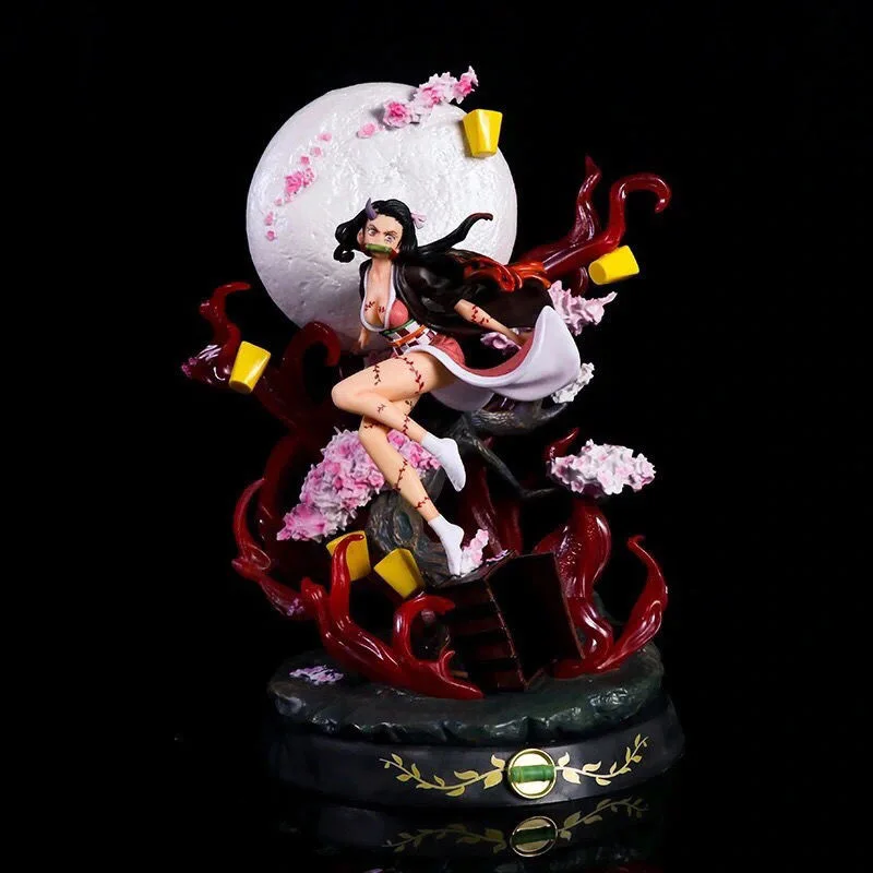 

Anime Demon Slayer GK Rubik's Exploding Blood Kamado Nezuko Large Figure Action Figure Model Statue Collection Toy Doll Gift