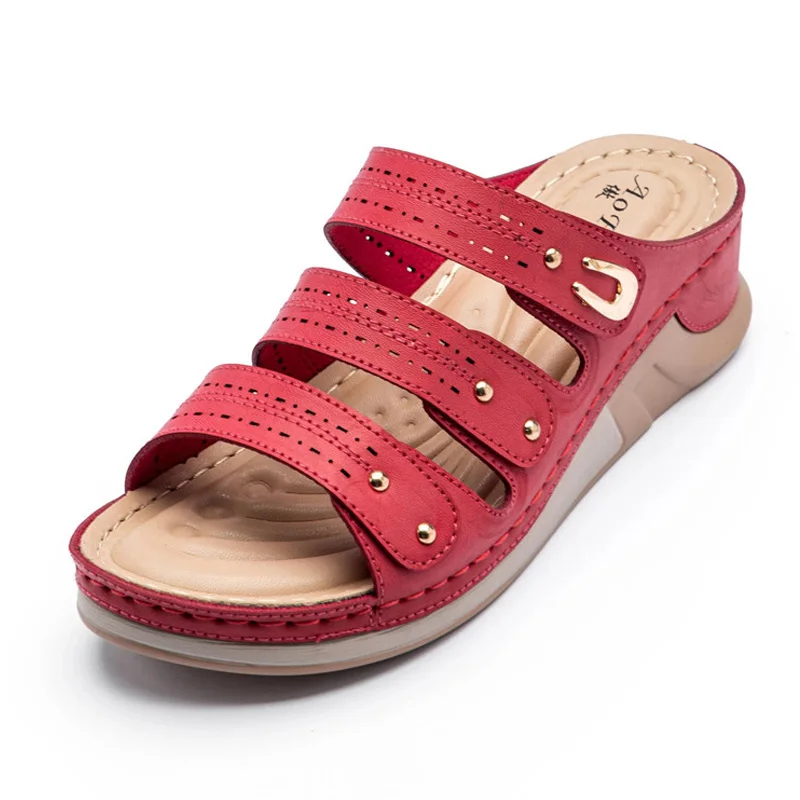 

Lady Beach Sandals Slides Holiday Shoes Female Slippers Wedges Casual Comfy Shoes Sandals Women Femmes Chaussures Drop