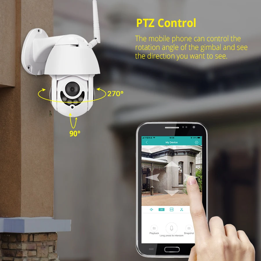 Fuers 1080P HD 2MP наружная видеокамера с Wi Fi IP водонепроницаемая панорамная камера