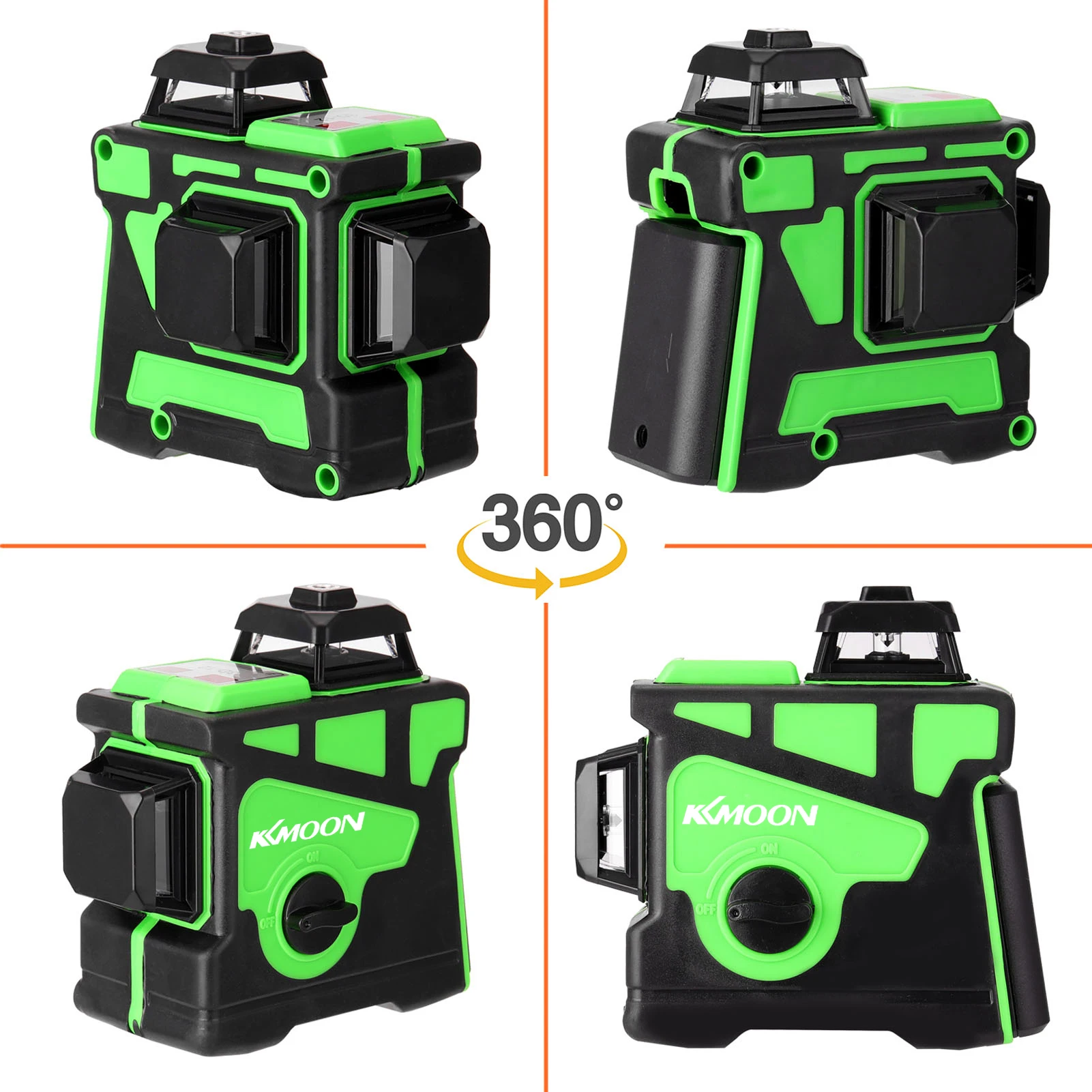

KKmoon Multifunctional 3D 12 Lines Laser Vertical Horizontal Lines level instrument with Auto Self-leveling Function