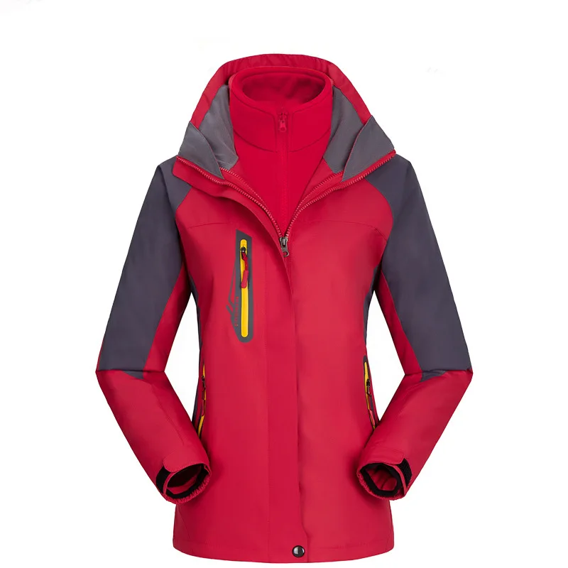 Женские уличные походные куртки 3 в 1 Softshell ветровка костюм для горного туризма водонепроницаемый дышащий