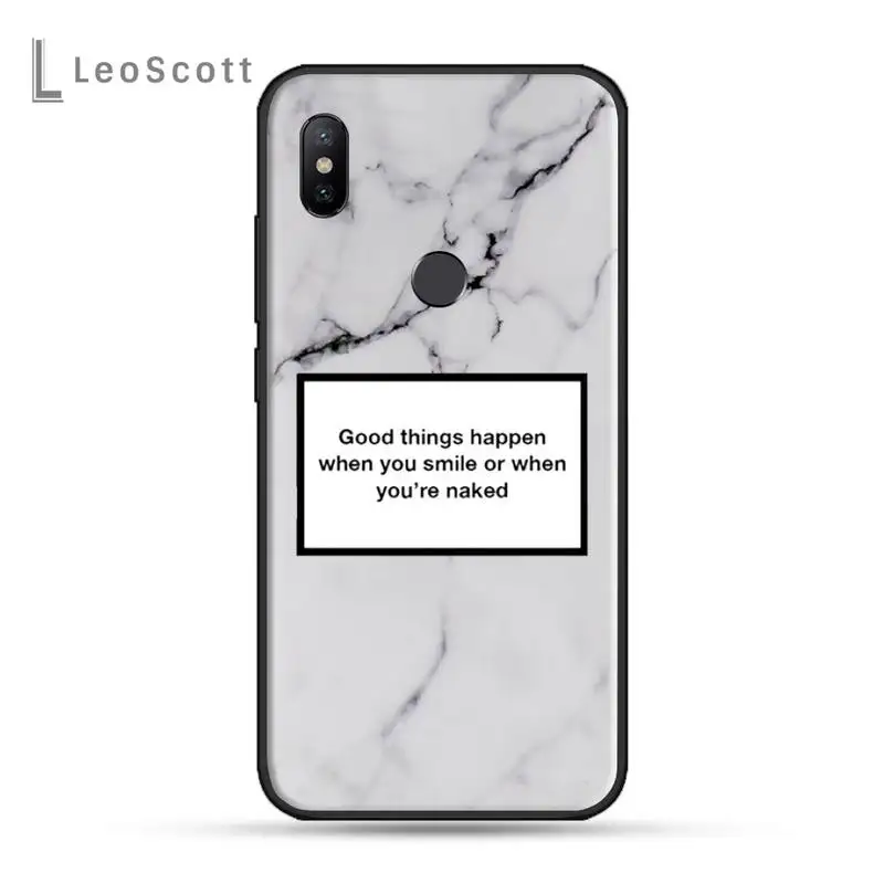 

Marble Letter Quotation Phone Case For Xiaomi Redmi 7 8 9t a3 9se k20 mi8 max3 lite 9 note 9s 10 pro