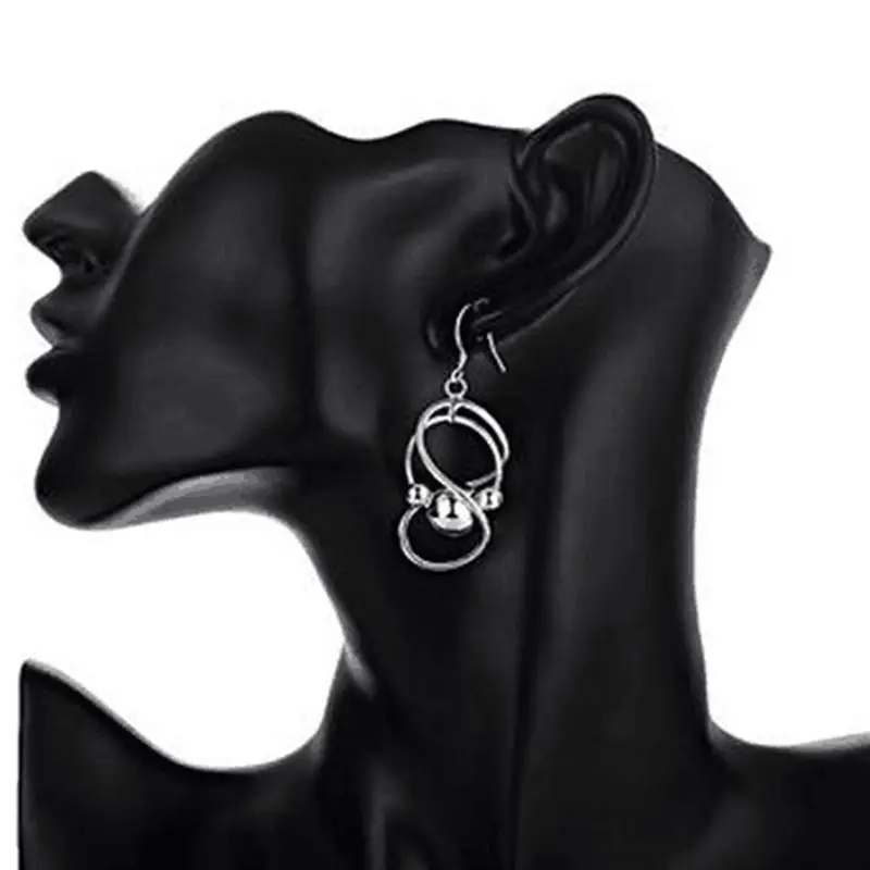 Женские серьги-подвески из серебра 925 пробы с 8 бусинами | Украшения и аксессуары