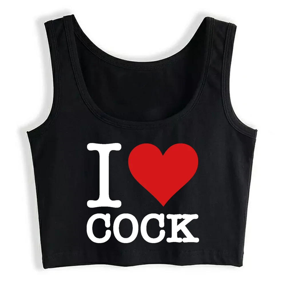 

Crop Top Women Ilovecock 2c 2014 Y2k Gothic Emo Harajuku Tank Top Female Clothes