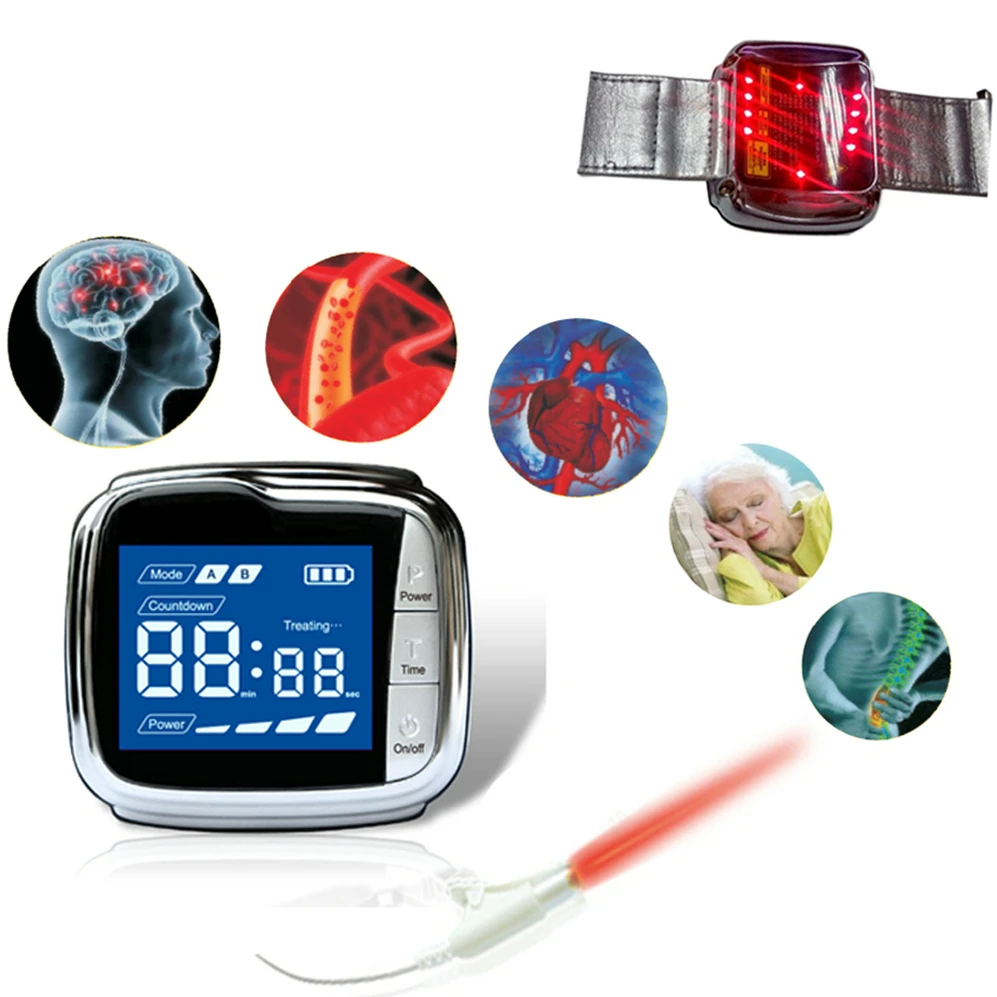 

Laser Watch Diabetic Wrist Watch New Laser Acupuncture Therapy Rhinitis High Blood Pressure Varicose Veins Sinusitis