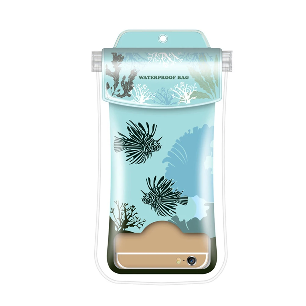 Fish and Coral Полезный подводный карман для сотового телефона водонепроницаемый чехол для мобильного телефона герметичный чехол для телефона защитный чехол для каякинга подводного плавания - Цвет: Fish and Coral