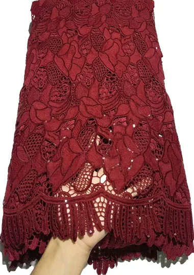 Высококачественная африканская кружевная ткань с отверстиями нигерийский гипюр