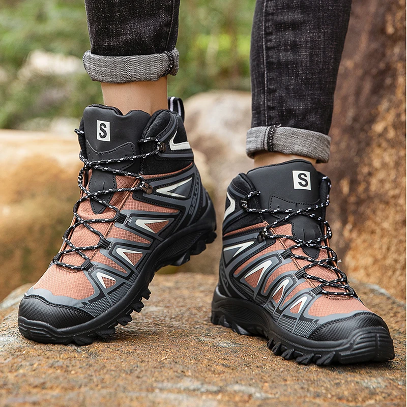 Men Hiking Boots Winter Shoes Mountain Sports Shoes Hunting Mens Gym Shoes Designer Outdoor Waterproof  Shoes Plus Size 39-48