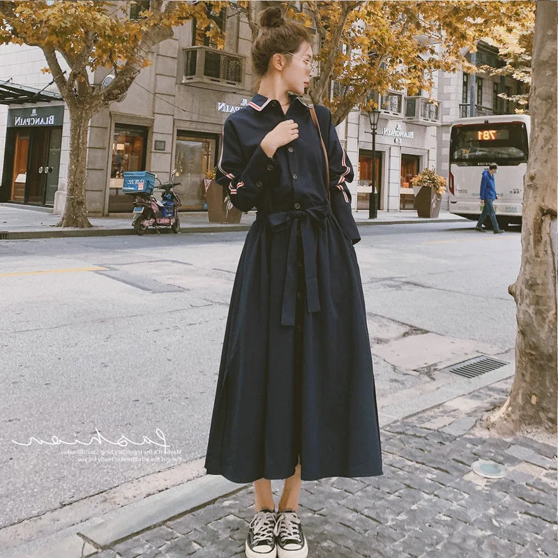 

Hepburn style little black dress, 2021 spring and autumn new shirt dress, French girl split dress, y2k dress woman dress