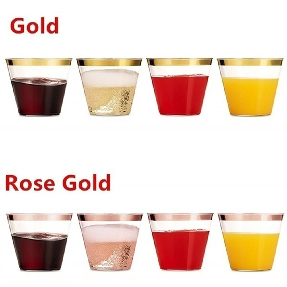 Одноразовые пластиковые Семейные прозрачные стаканчики 25 шт Вечерние