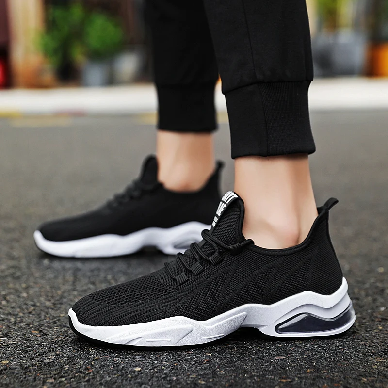 

Men Sneakers Casual Shoes No-slip Men Vulcanize Shoes Breathable Male Air Mesh Lace Up Wear-resistant Shoes Tenis Masculino 2020