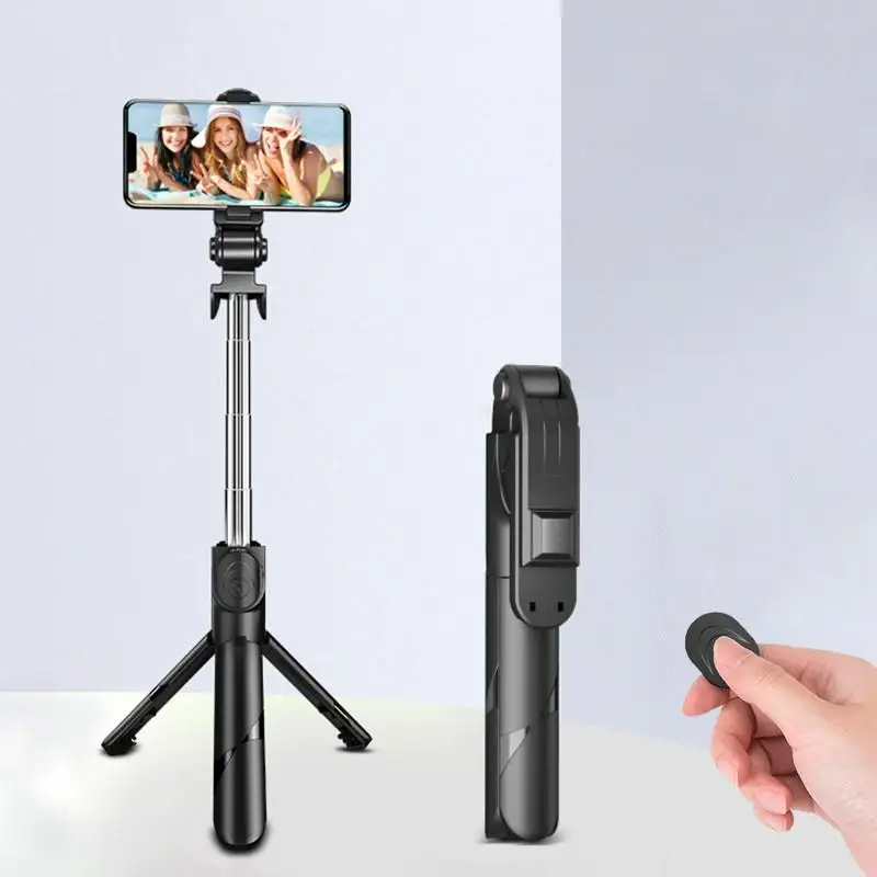 

3 in 1 Wireless Bluetooth Selfie Stick Foldable Mini Tripod Expandable Monopod with Remote Control for iPhone IOS Android