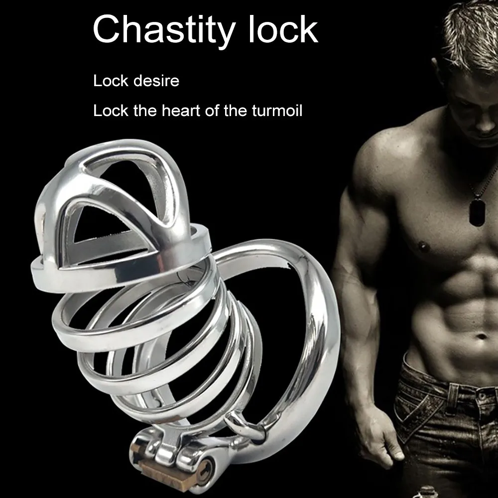 Мужской замок верности клетка для петуха из нержавеющей стали кольцо взрослых