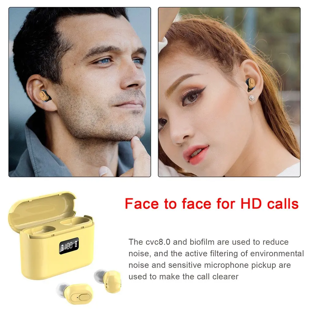 Беспроводная стереогарнитура J22 с цифровым дисплеем функция вызова NFC голосовое