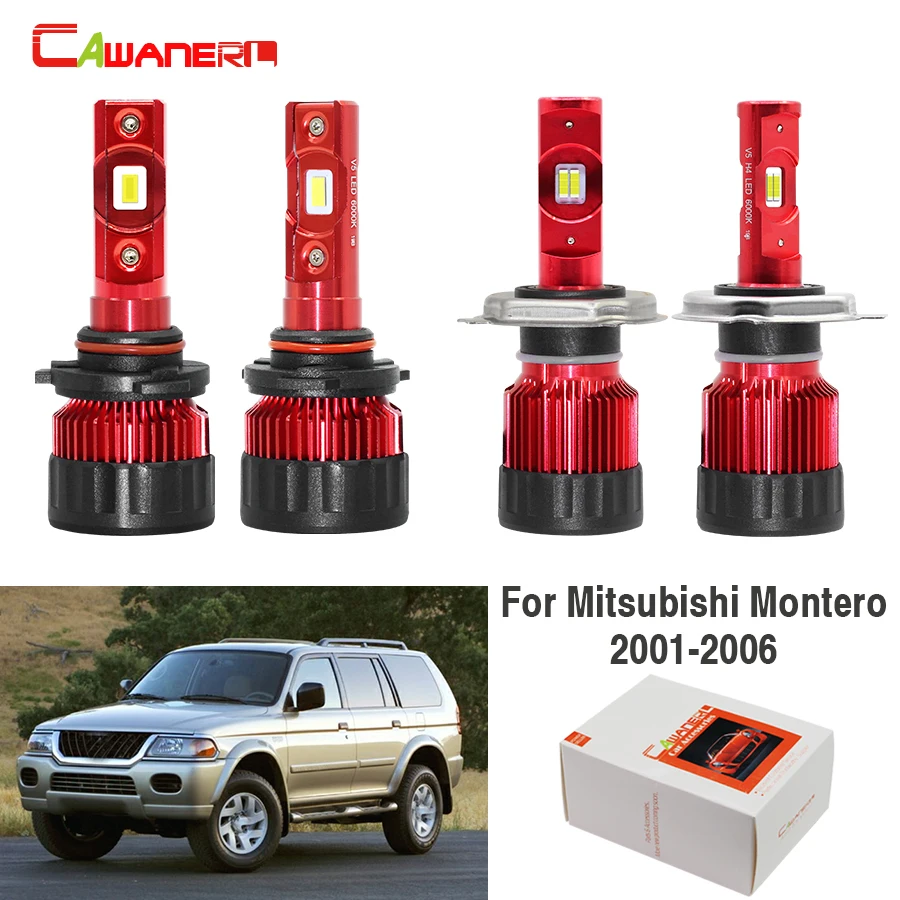 Cawanerl 4 X автомобильная светодиодная головная светильник Hi/короче спереди и
