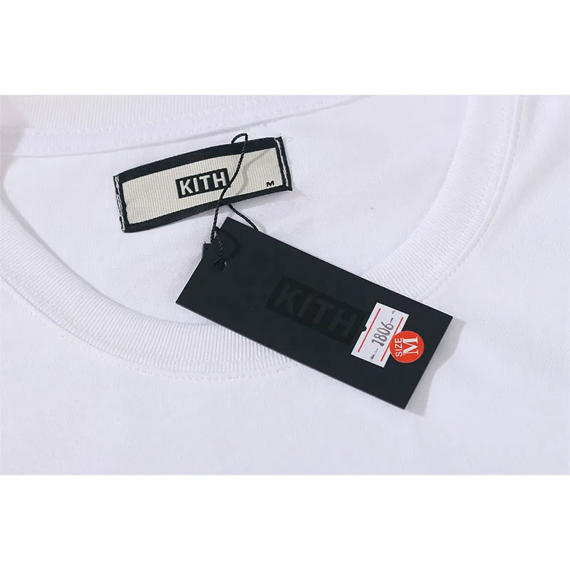 

Classic Logo Printing KITH T-Shirt Men Women 1:1 High Quality Casual Oversize Bear Embroidery KITH Top Tees T Shirts