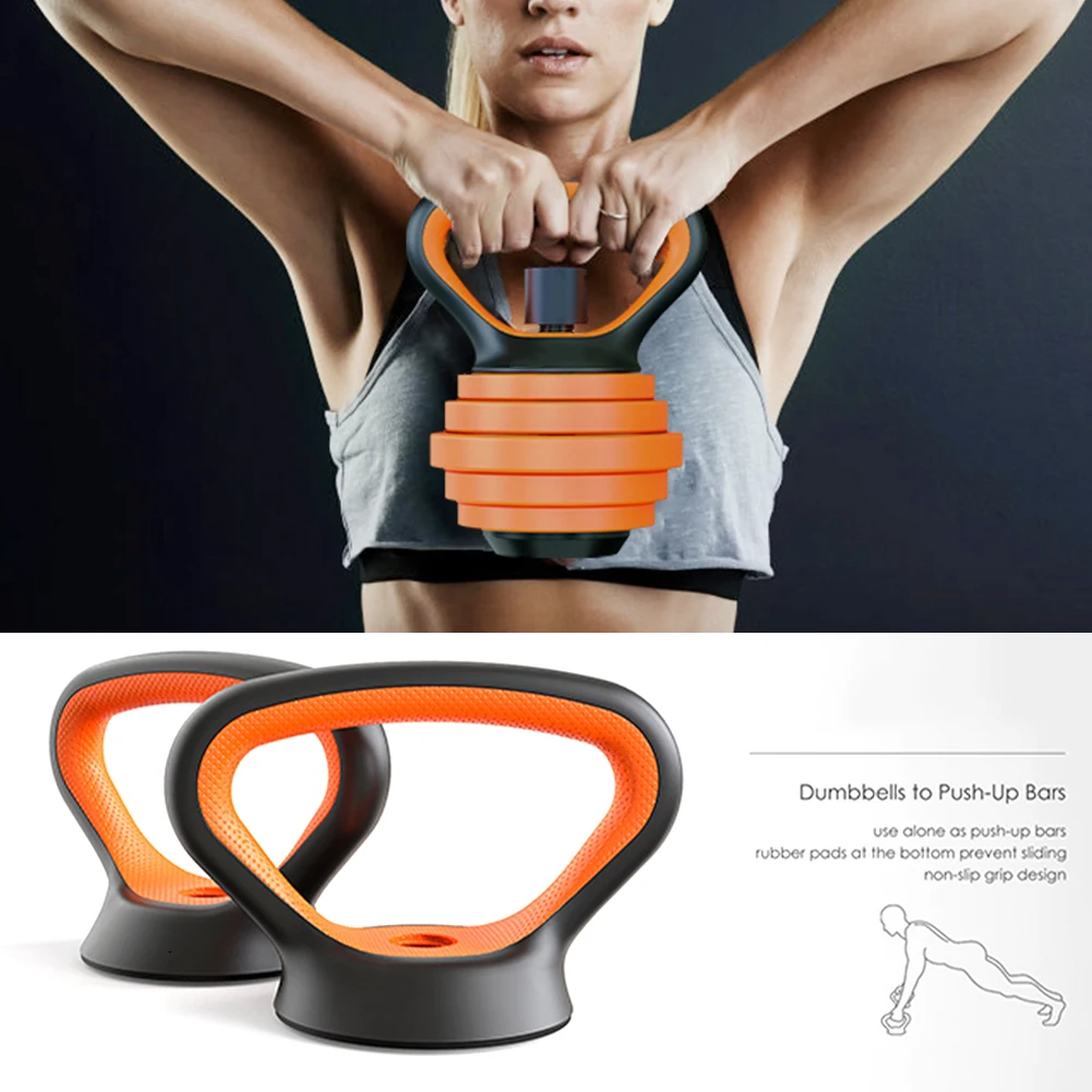 

Adjustable Fitness Kettlebell Handle For Use With Weight Plates Home Gym Workout Comfortable Kettle Bell Grip Dumbbell Equipment