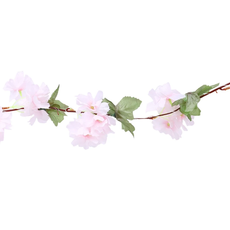 

2 Metre 20 Led Arabesque Copper Wire Lamp,Flower Leaf Rattan String Light Wedding Party Christmas, Holiday ,Warm pink