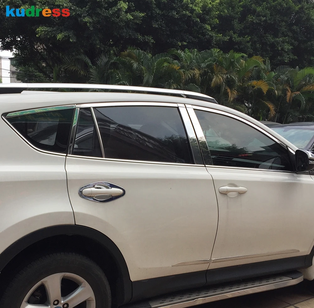 Отделка окна автомобиля из нержавеющей стали для TOYOTA RAV4 RAV 4 2013 2014 декоративная