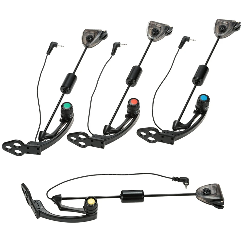 Fishing Siren 4Pcs Rocker LED Occlusion Alarm Squid Suit Hanger Sensor Light Finger Display Pesc | Спорт и развлечения