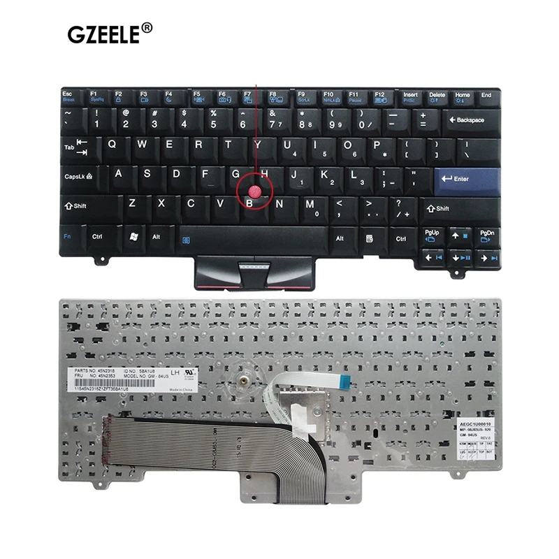 Клавиатура GZEELE для Lenovo, для ThinkPad SL410 L410 SL510 L420 L410 L510 L412 L512 L520 L421 SL410K SL510K, американская версия - изображение