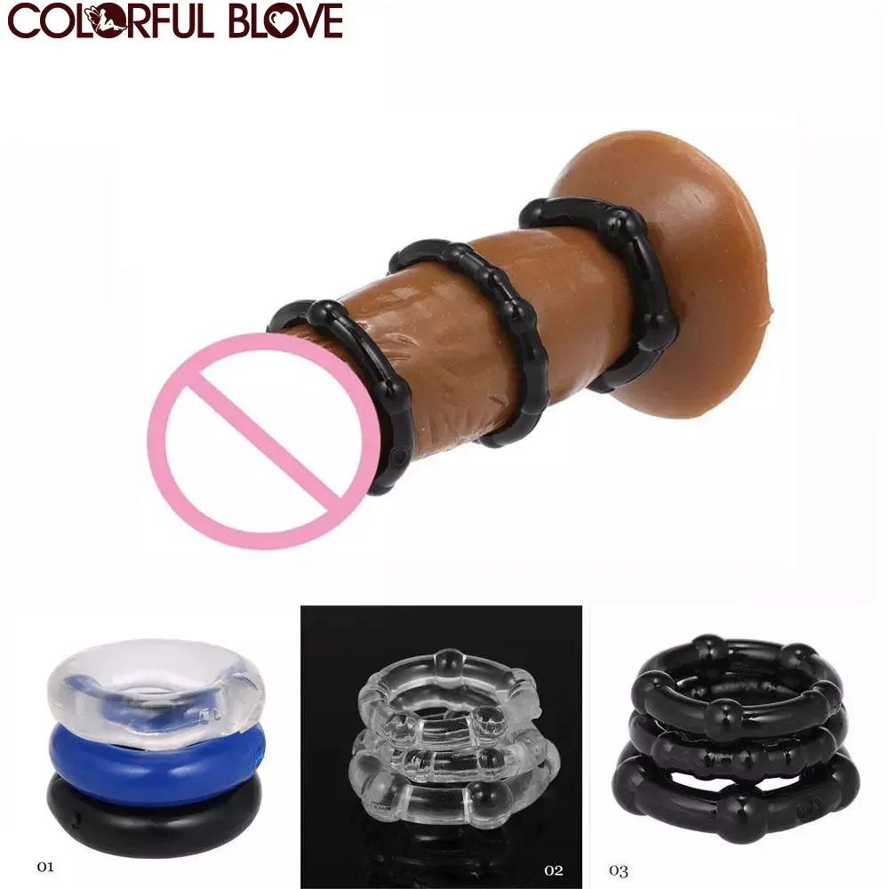 3 шт./компл. силиконовые кольца на член с задержкой времени эякуляции пенис для