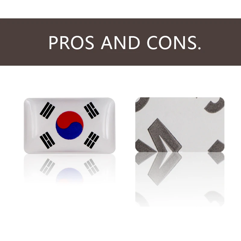 Автомобильный Стайлинг автомобильный эпоксидный стикер на руль Южная Корея флаг