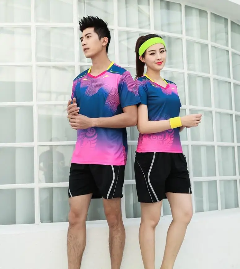 Badminton shirt Male/Female , table tennis jerseys,Tennis t shirt , Breathable Turn-down collar Sports ping pong Jersey Uniforms