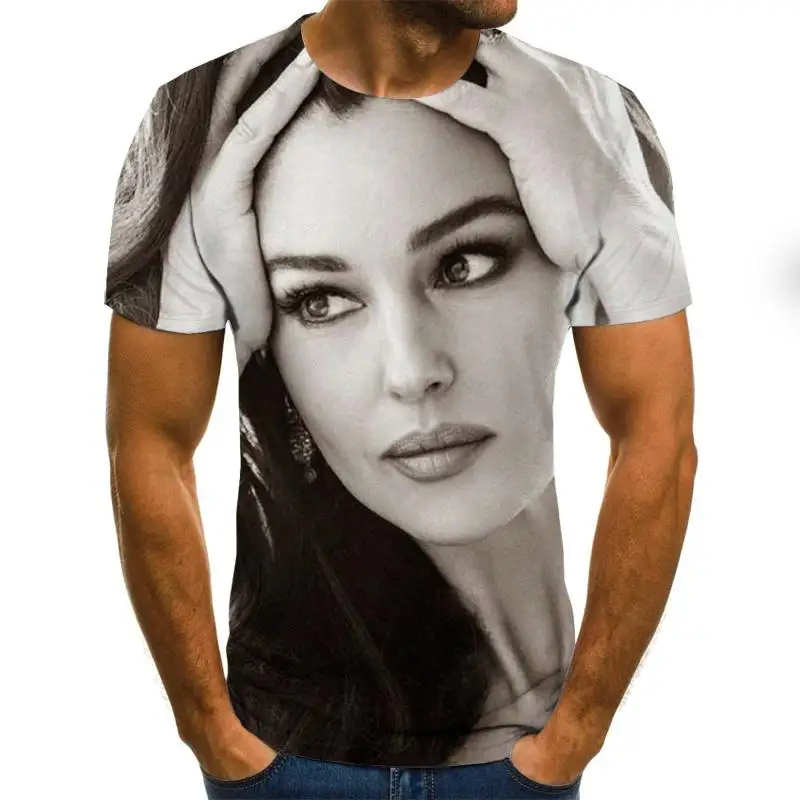 

New high-quality T-shirt 2021 short-sleeved hip-hop design men's 3D casual sports T-shirt summer fitness jogging suit