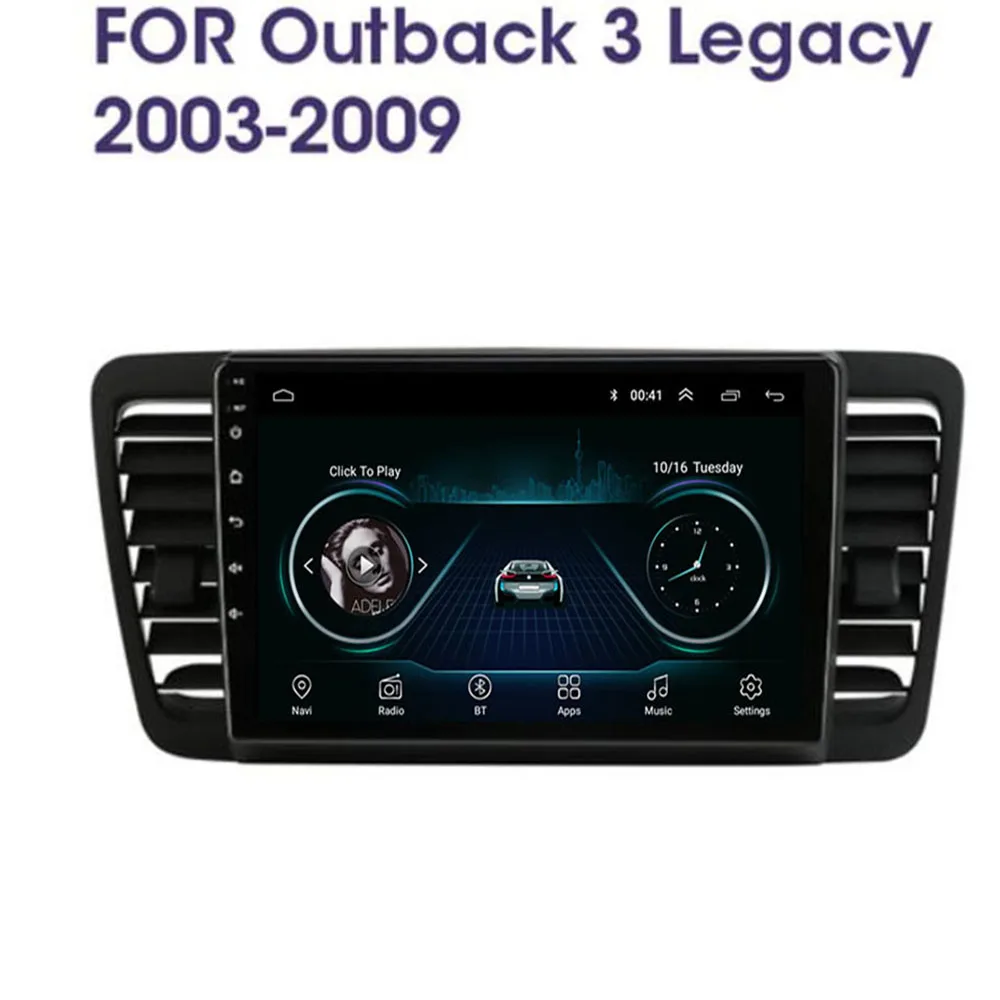 Автомагнитола 2 din на Android 11 для Subaru Outback 3 Legacy 4 2003 - 2009 с радио мультимедийными