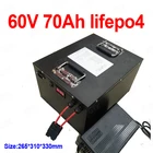 Литиевая аккумуляторная батарея GTK 60 в 70 А  ч lifepo4 с BMS для скутера, трехколесного велосипеда, мотоцикла, транспортного средства, фургона, с зарядным устройством 10 А