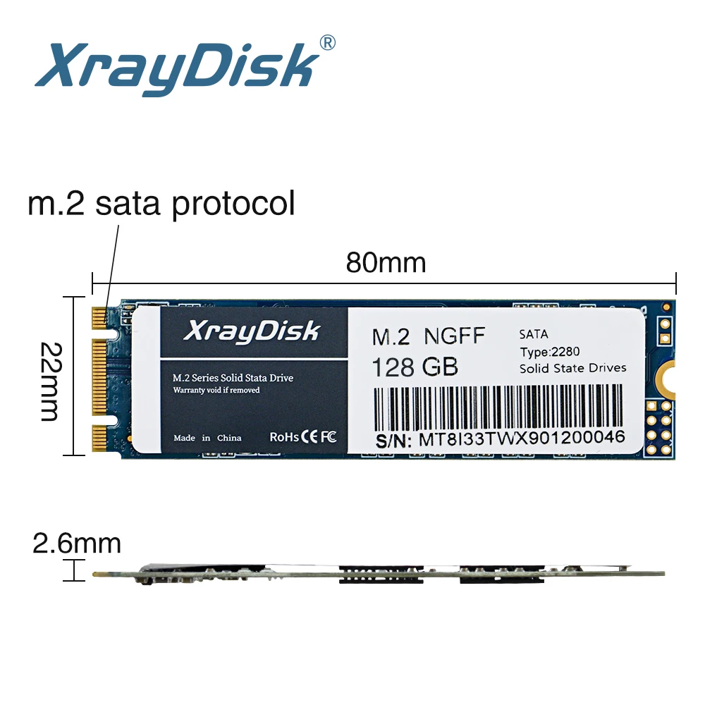 XrayDisk M.2 Sata3 SSD 120 ГБ 128 240 256 480 Гб Hdd M2 NGFF 2280 мм жесткий диск для настольного компьютера
