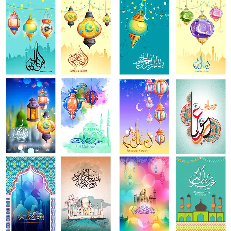 

Cartoon Ramadan 5D DIY Diamond Embroidery Diamond Painting Cross Stitch Islam Muslim Holy Mosque Wall Decor Festival Gift