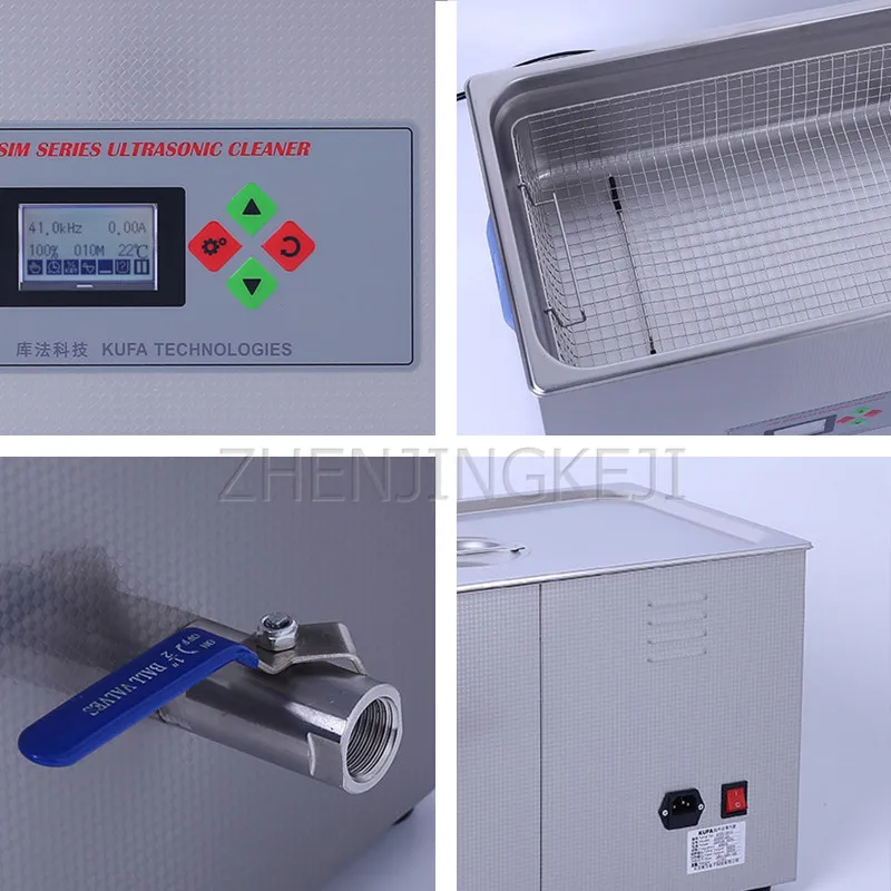 

220V Desktop Electric Ultrasound Cleaner Commercial Mechanical Parts Glasses Jewelry Descaling Ultrasound Cleaning Equipment