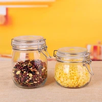 grain storage tank wholesale supply dried fruit sealed glass jar snap sealed glass jar transparent kitchen
