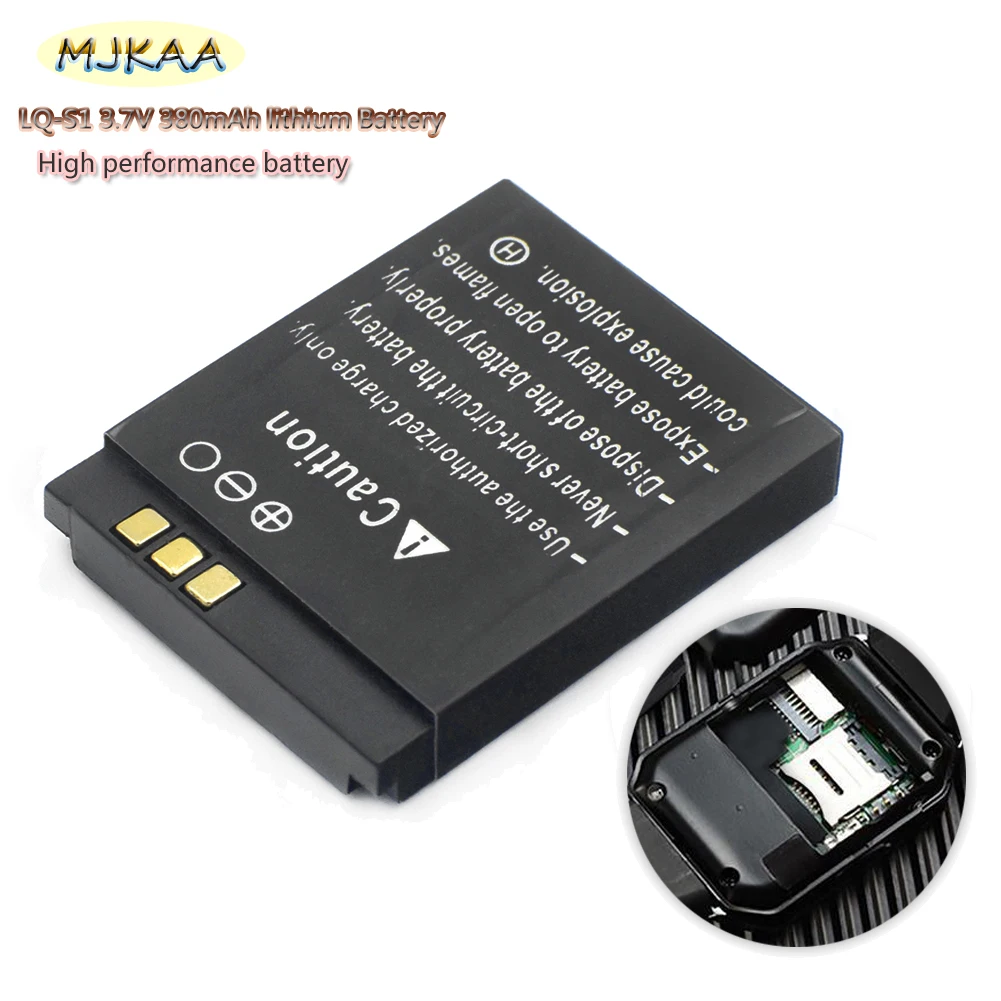 2 шт прочные Смарт часы батареи LQ S1 3 7 V 380mAh литиевая аккумуляторная батарея для DZ09