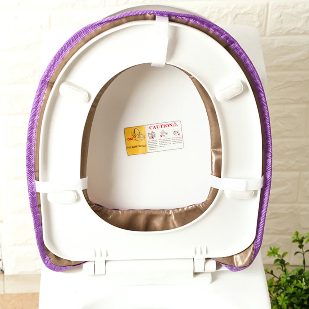 

and Warm Toilet Seat Cover Washable Toilet Seat Pad with Hook and Loop Self Adhesive Tapes (Red)