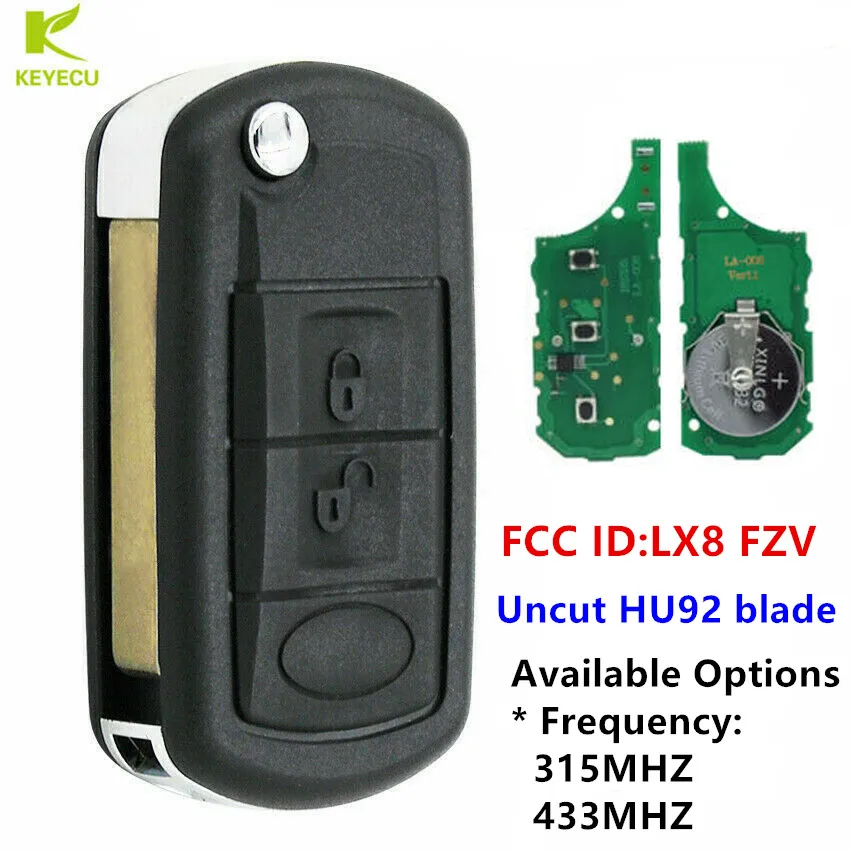 KEYECU сменный дистанционный ключ 3 кнопки 315/433 МГц PCF7935 чип для Land Rover Range Vogue 2002 2006