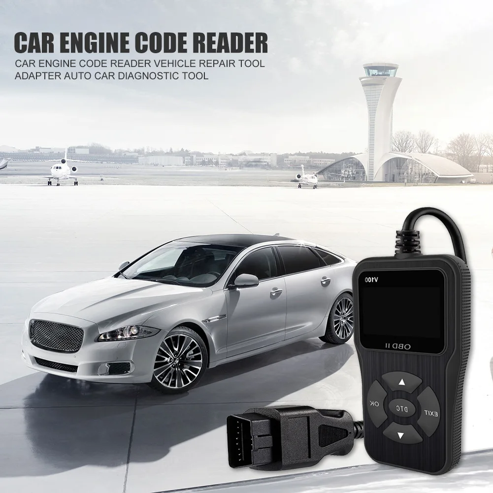 

V100 OBD2 Scanner Professional Mechanic OBDII Diagnostic Code Reader Tool Compatible with Vehicle