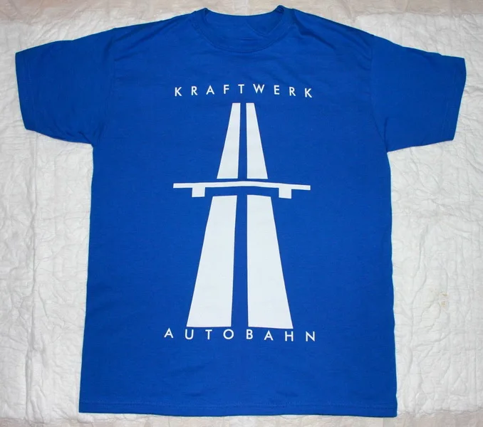 

Kraftwerk Autobahn'74 Krautrock Electronic Synthrock Royal Blue T-Shirt Confortable Tee Shirt