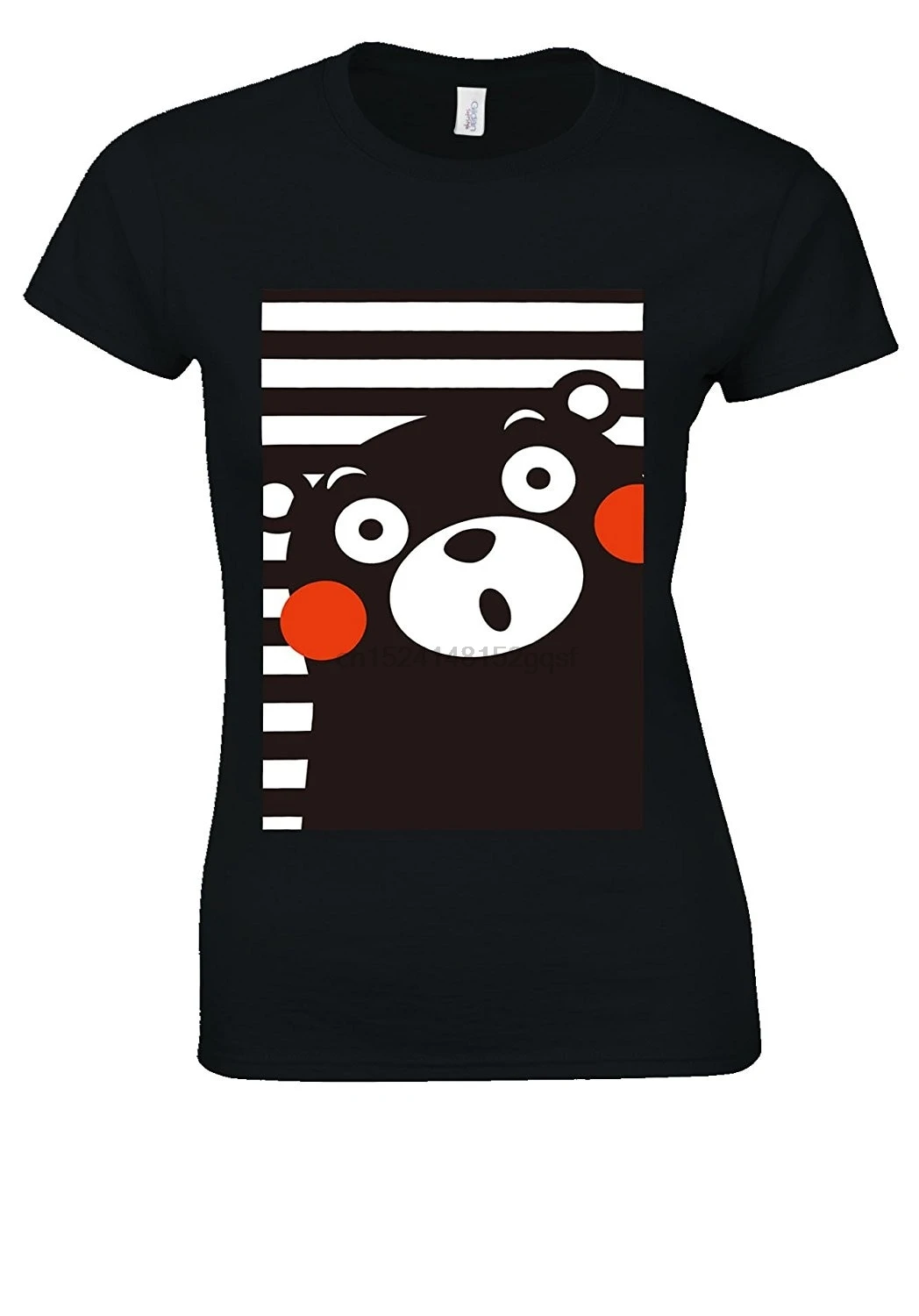 100% Япония Аниме Кумамон медведь животное забавная белая женская футболка Топ