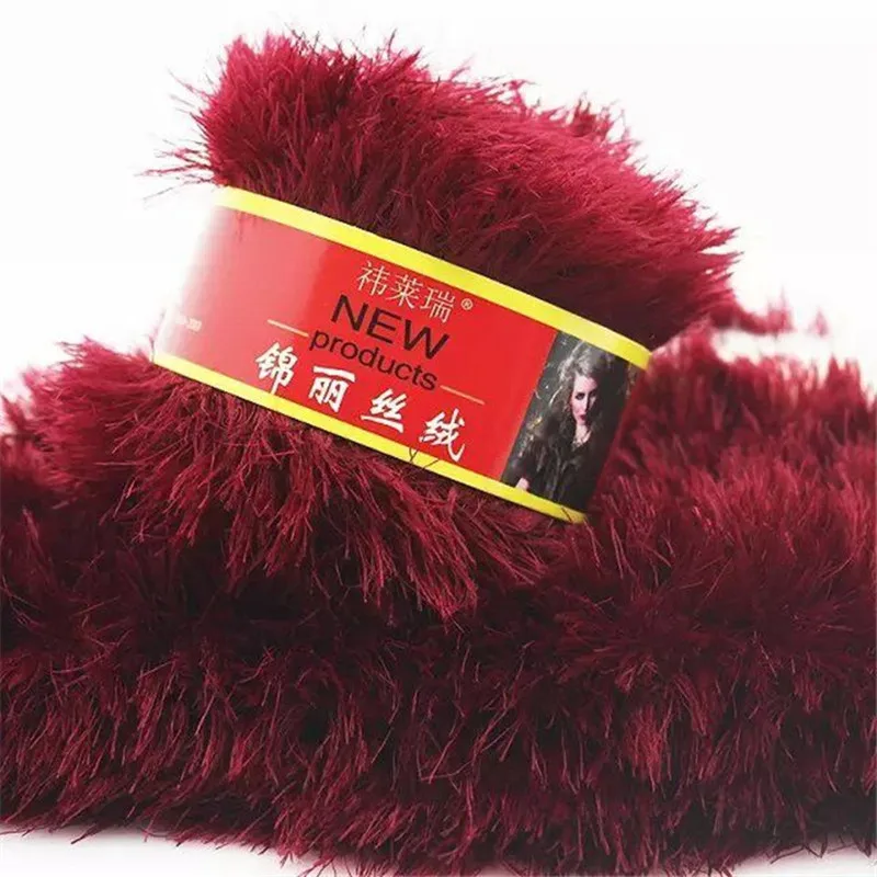 

10Pcs=500g Coral mink flocking fur Mohair Cashmere Yarn For knitting wool knit For Hand Knitting crochet laine tricoter