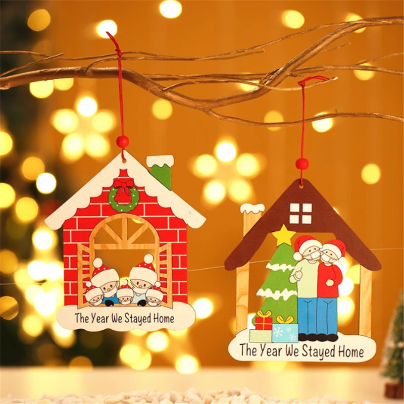 

2020 в европейском и американском стиле; Новые Деревянные Подвески Рождественские декоративные маски Творческий Кулоны из нержавеющей стали...