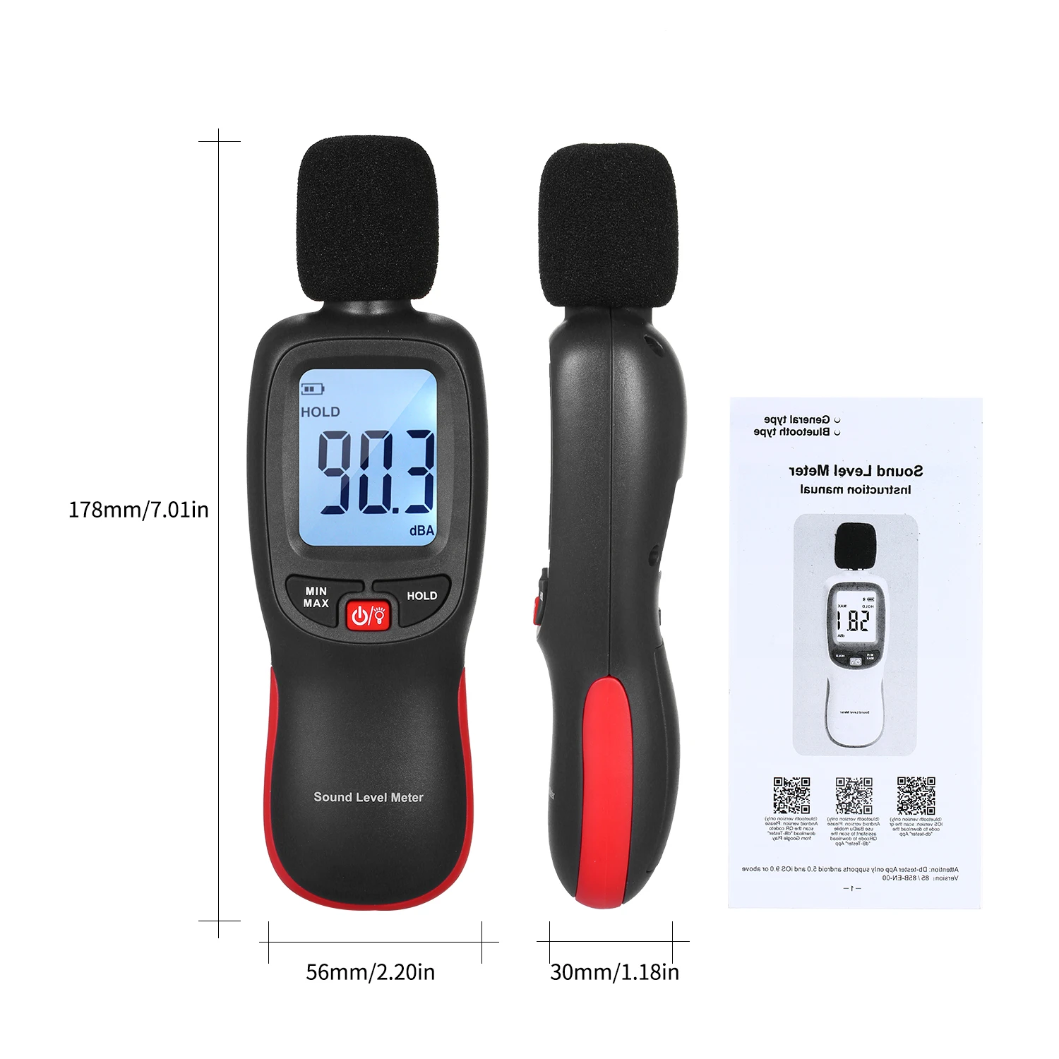 Мини-измеритель уровня шума ЖК-цифровой измеритель 30-130 дБ измерительный прибор