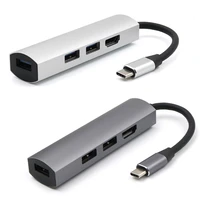 4 in 1 multi port usb3 0 type c usb c hub to 4k video adapter expansion dock for macbook