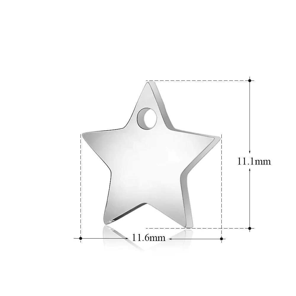 

Stainless Steel 11.1*11.6mm Star Mini Metal Charms Pendant for DIY Jewelry Necklace Bracelets Making Accessories 50pcs