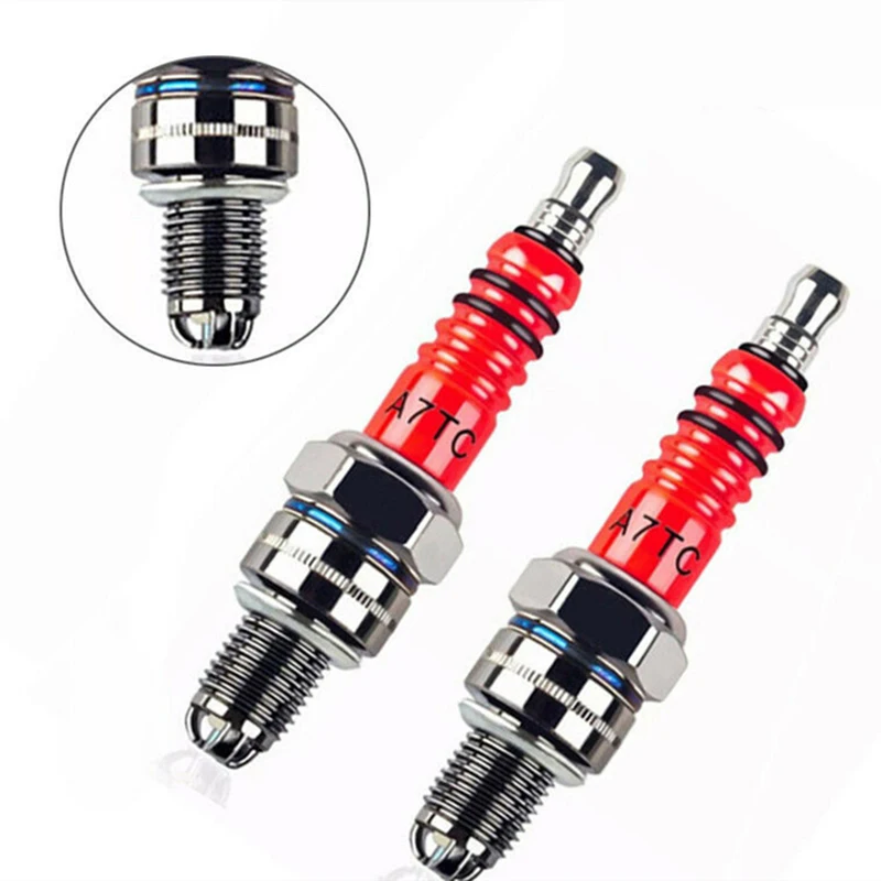 

Motorcycle A7TC three-pole spark plug is suitable for GY6 / 50cc / 60cc / 80cc / 125cc and other models
