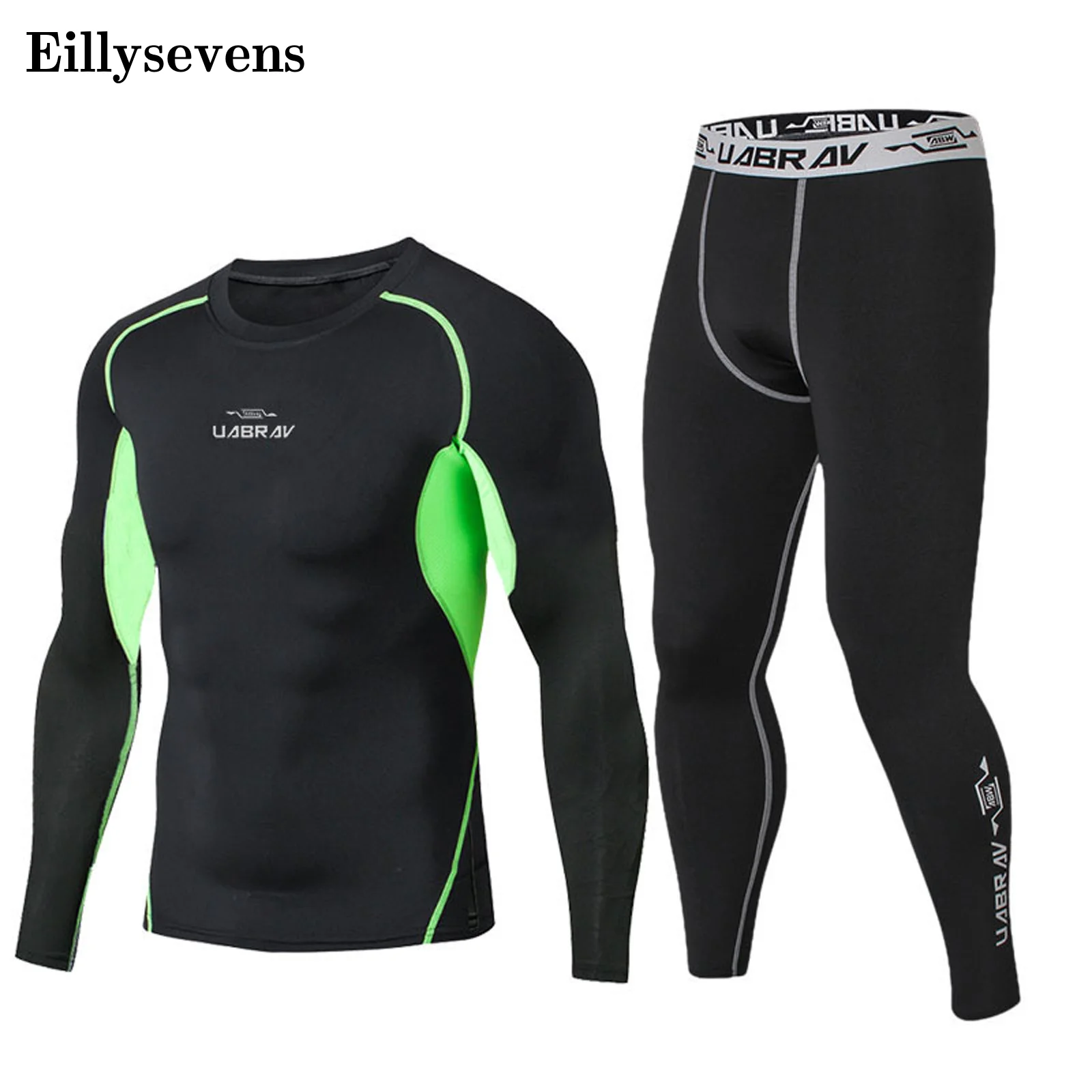 

2021 Men's Tracksuit Set MMA Tactics Leggings Solid Color Costume Compress Fitness sport suit Men Brands мужской костюм