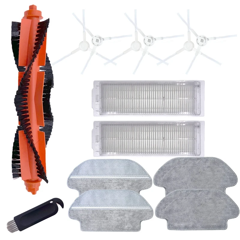 

HOT！-Main Brush Side Brush Hepa Filter Mop Cloth for Xiaomi Mijia STYJ02YM for Conga 3490 for Viomi V2 PRO V3 SE V-RVCLM21B