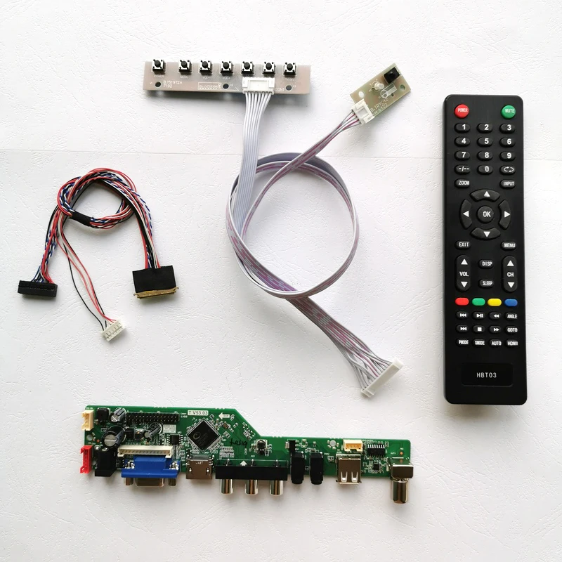 

For LTN140AT16/LTN140AT20 Notebook PC Audio VGA USB RF Remote 14" WLED LVDS 40-Pin 1366*768 Display Controller Card DIY Kit